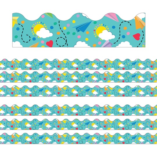 Carson Dellosa® Paper Airplanes Scalloped Border, 234ft.